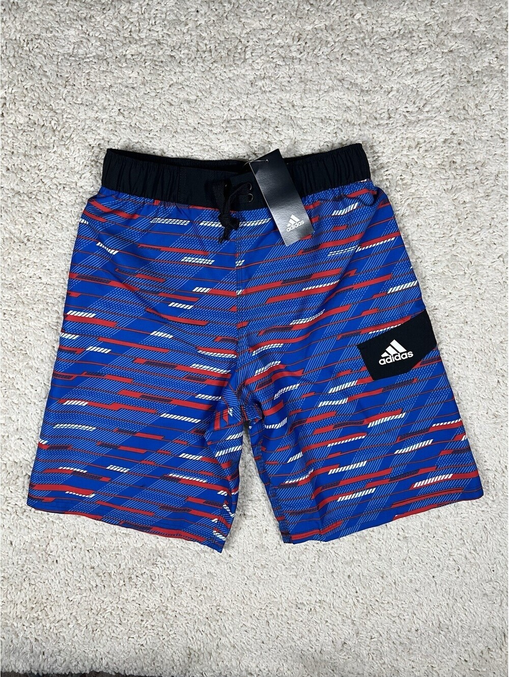 Adidas Boys Board Shorts Swim Trunks Size Large NWT! Blue